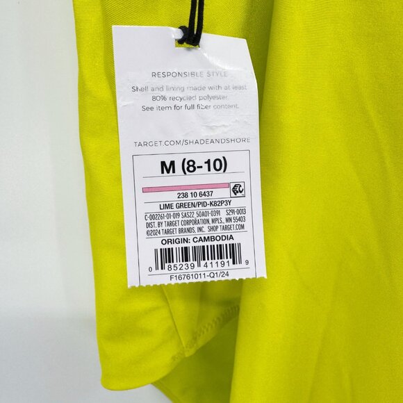 NEW Shade & Shore One Piece Swimsuit - Lime Green - Size Medium - Picture 7 of 10